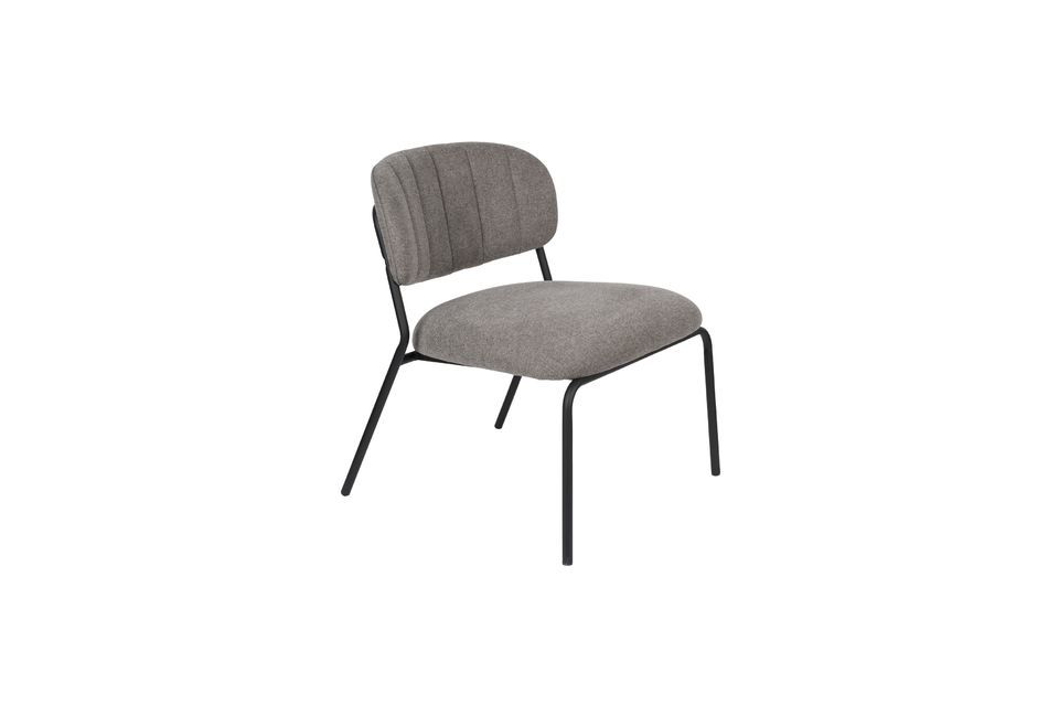 Jolien Lounge chair black and grey - 5