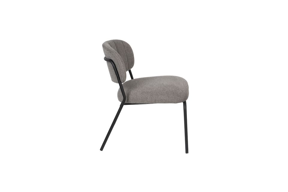 Jolien Lounge chair black and grey - 7