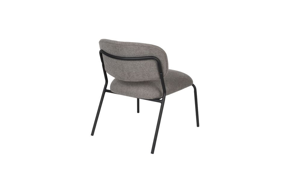 Jolien Lounge chair black and grey - 8