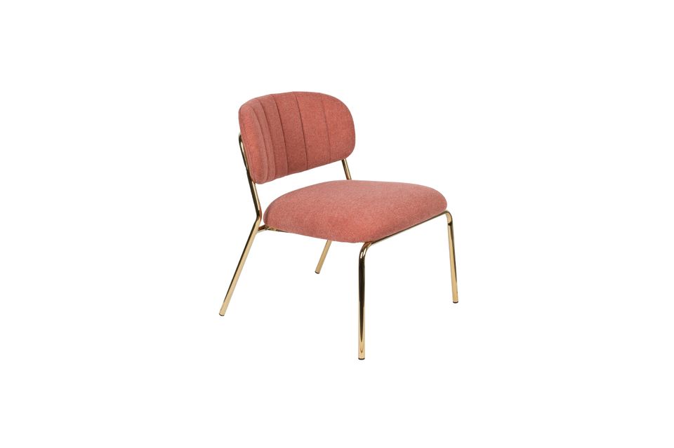 Jolien Lounge chair gold and pink White Label