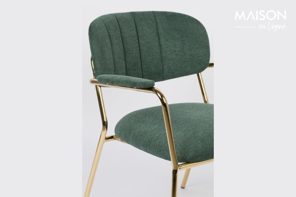 White label living proposes a pretty dark green lounge chair with golden legs of the most beautiful