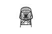 Miniature Joline black rattan lounge chair 7