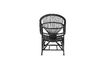 Miniature Joline black rattan lounge chair 6