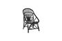 Miniature Joline black rattan lounge chair Clipped