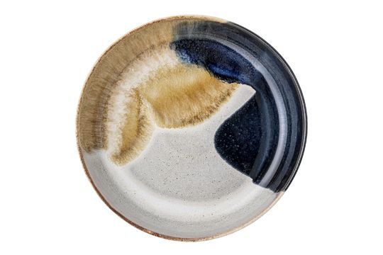 Jules salad bowl in multi-coloured stoneware Clipped