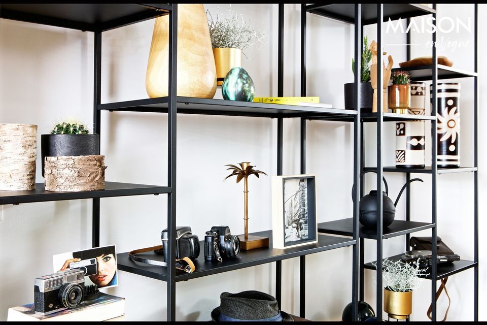 Beautiful black metal shelf unit