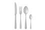 Miniature Karma silver stainless steel flatware set of 4 Clipped