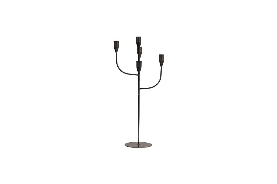 The Kent candlestick in black metal is an exclusive of the Dutch house WOOD