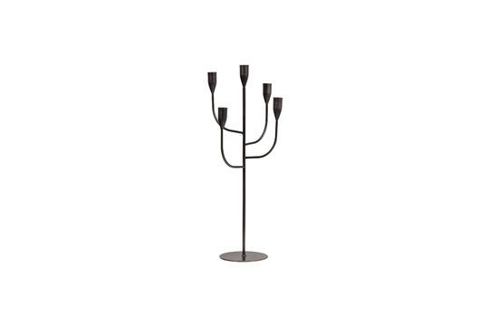 Kent black metal candle holder Clipped