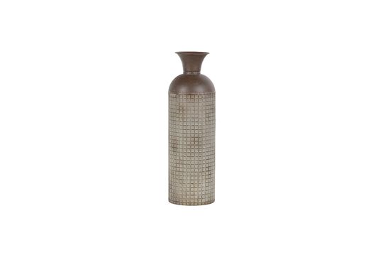 Khaki brown metal vase