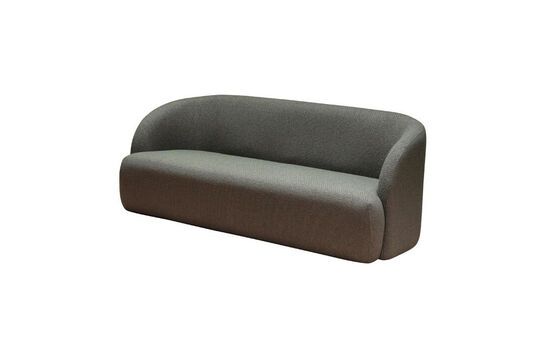 Khaki polyester 3-seater sofa Clive