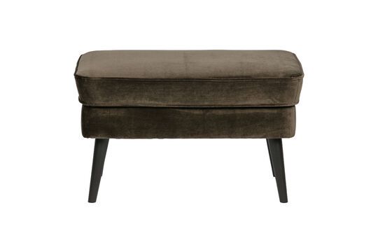 Khaki velvet footrest Rocco Clipped