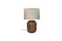Miniature Lampedusa fluted lamp in brown wood Clipped