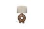 Miniature Lampedusa large round lamp in brown wood Clipped
