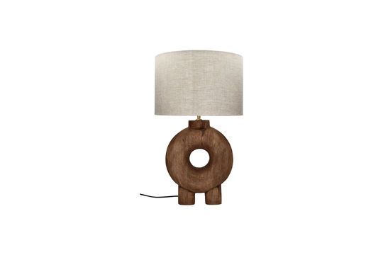 Lampedusa round lamp in brown wood