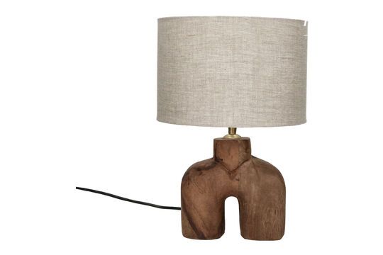 Lampedusa small brown wooden lamp