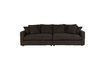 Miniature Large 3 seater sofa in brown fabric Sense 8