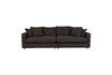 Miniature Large 3 seater sofa in brown fabric Sense 9