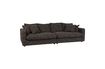 Miniature Large 3 seater sofa in brown fabric Sense 10