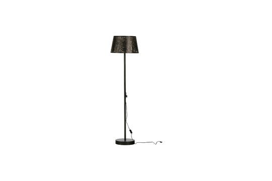 Large black and gold metal floor lamp Keto Clipped