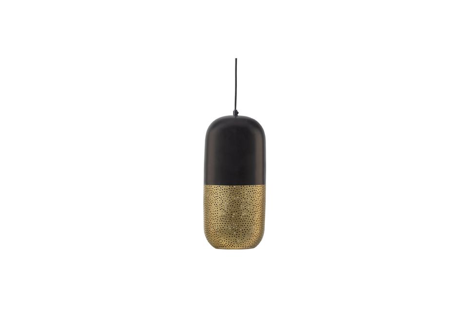 Large black and gold metal hanging lamp Tirsa Woood