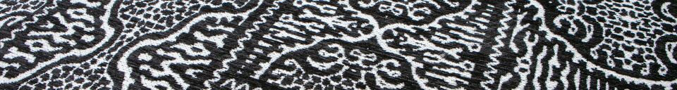 Material Details Large black and white fabric carpet Renna