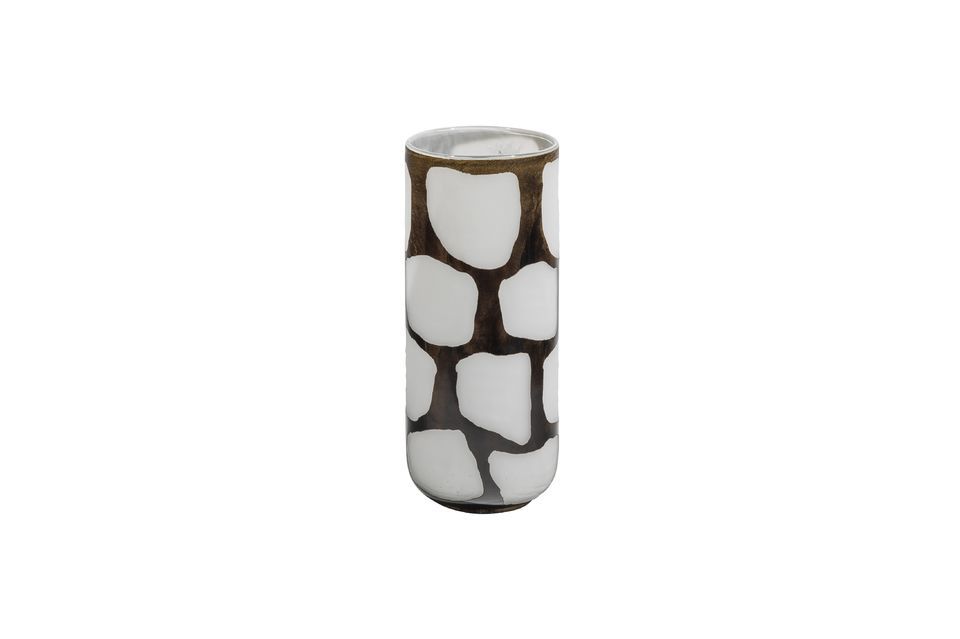 Large black and white glass vase Blair Woood
