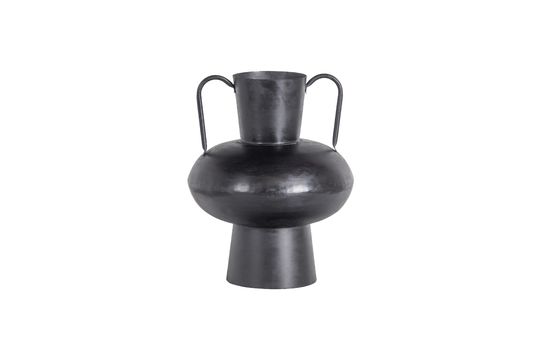 Large black metal vase Vere