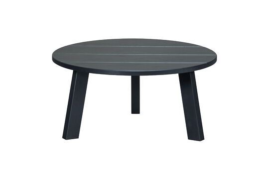 Large black wood side table Benson Clipped