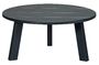 Miniature Large black wood side table Benson Clipped