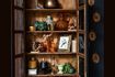 Miniature Large black wooden display cabinet Auriac 8
