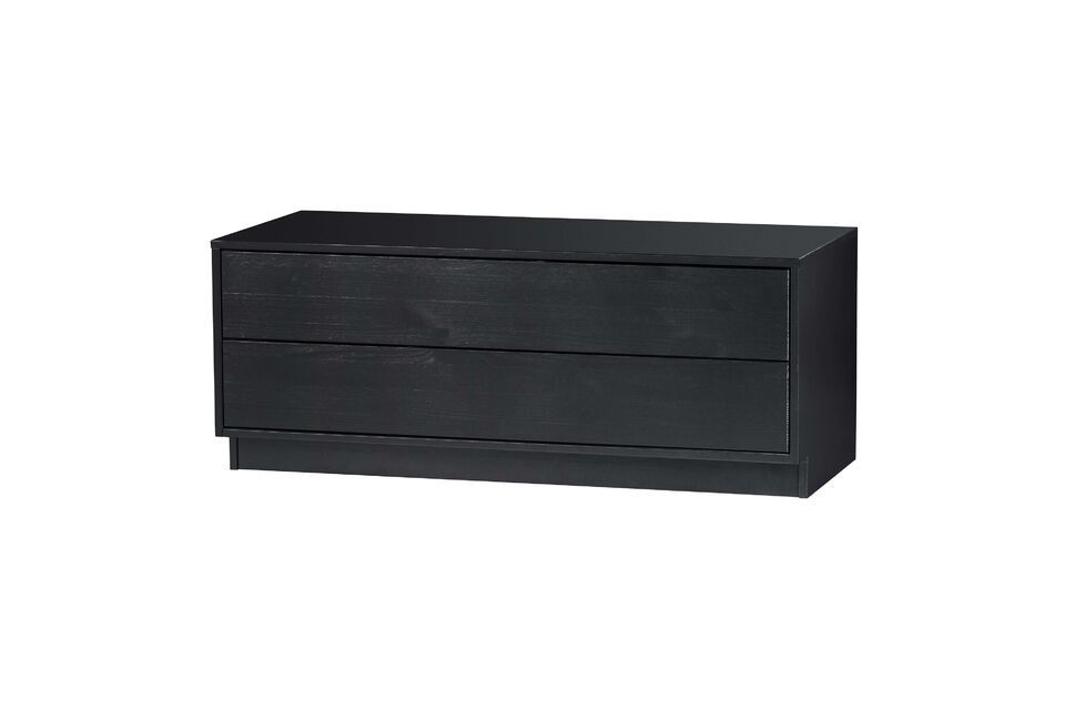 Large black wooden tv stand Finca Woood