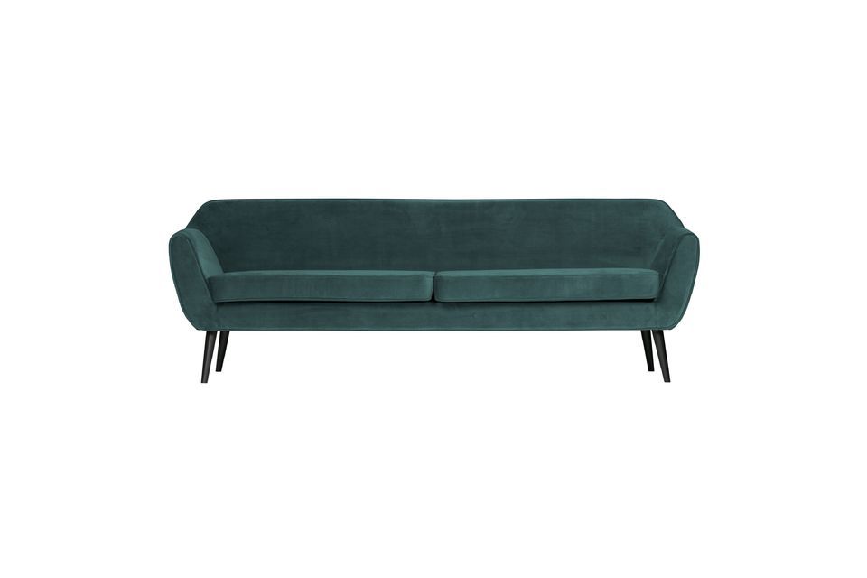 Large blue velvet sofa Rocco Woood