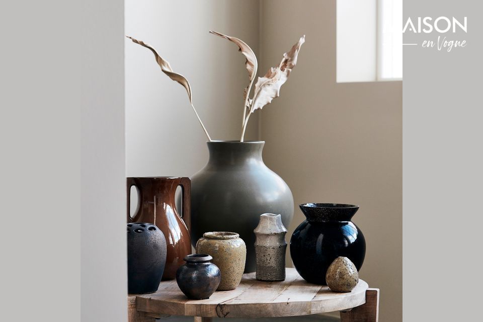 Large brown ceramic vase Santa Fe - 2
