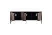 Miniature Large brown oak tv stand New 6