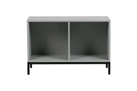 Large cabinet with 2 storage spaces in grey wood Incl Clipped