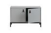 Miniature Large cabinet with doors in gray metal Incl 5