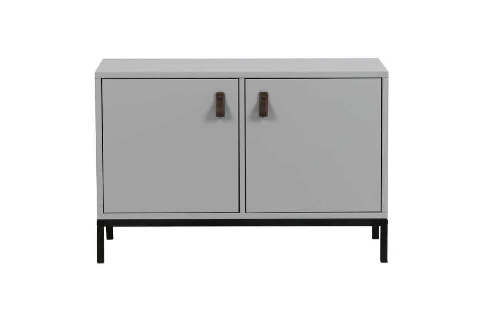 Large cabinet with doors in gray metal Incl Vtwonen