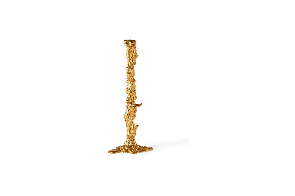 Large golden aluminum candle holder Drip Pols Potten