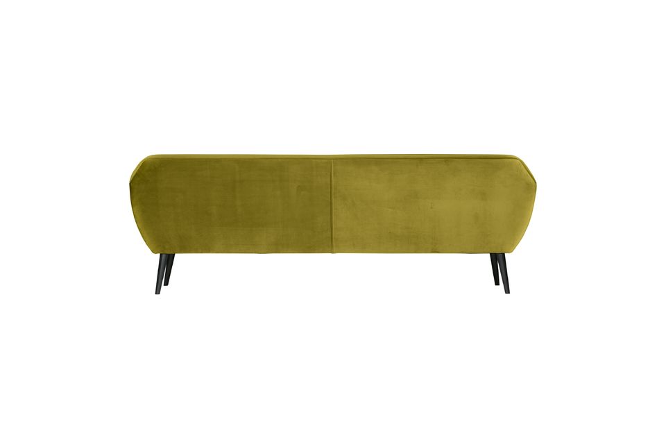 With a clean design, this sofa has a plush fabric upholstery and offers high seating comfort