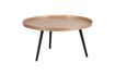 Miniature Large Mesa beige wood side table 1