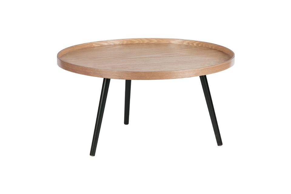 Large Mesa beige wood side table Woood