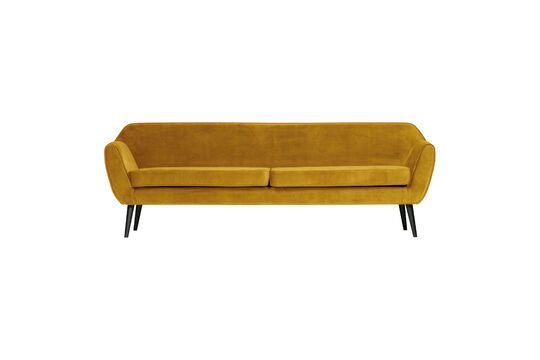 Large ochre velvet sofa Rocco Clipped