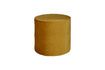 Miniature Large round ochre velvet pouffe Sara 1