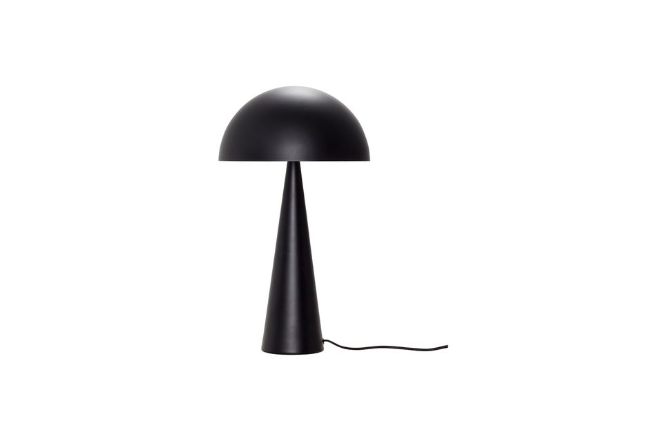 Large table lamp in black metal Mush Hübsch