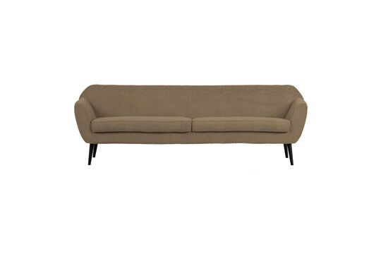 Large two-seater sofa in clay fabric Rocco Clipped