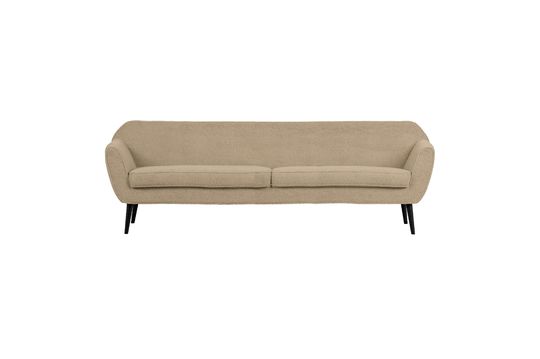 Large two-seater sofa in sand fabric Rocco