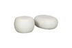 Miniature Large white fibrous clay coffee table Pebble 3