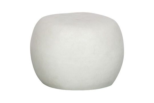 Large white fibrous clay coffee table Pebble Clipped