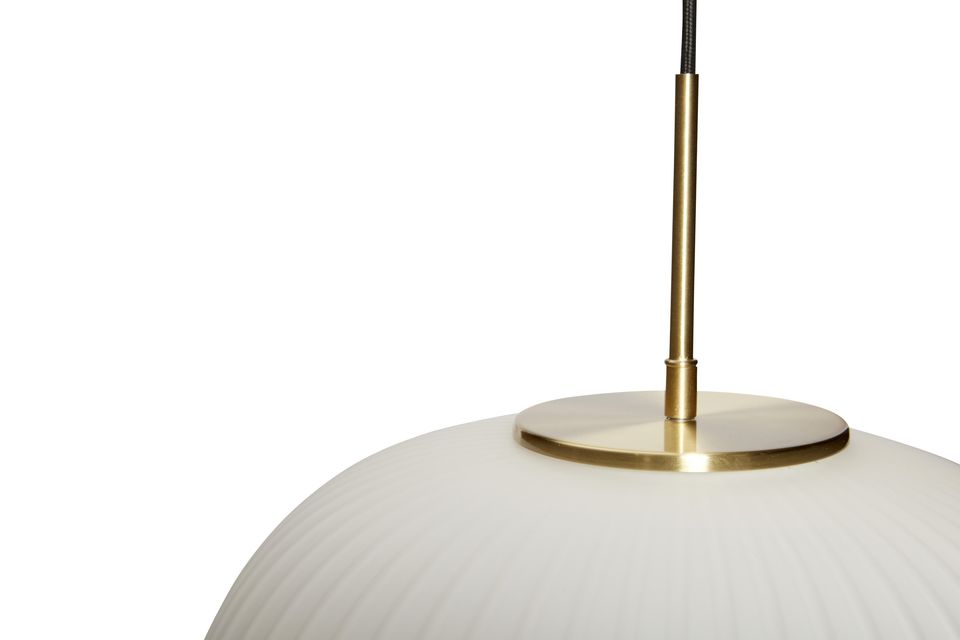 Hanging lamp with a touch of gold that adds charm